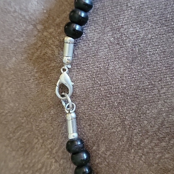 Vtg Antler Beaded Horn Carved Elephant Pendant African Unisex Necklace - Picture 6 of 11